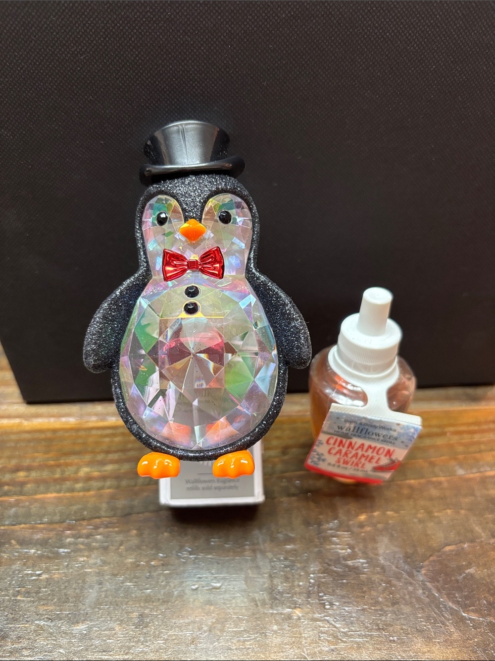 Bath & Body Works Penguin Wallflower and Cinnamon Caramel Swirl Refill